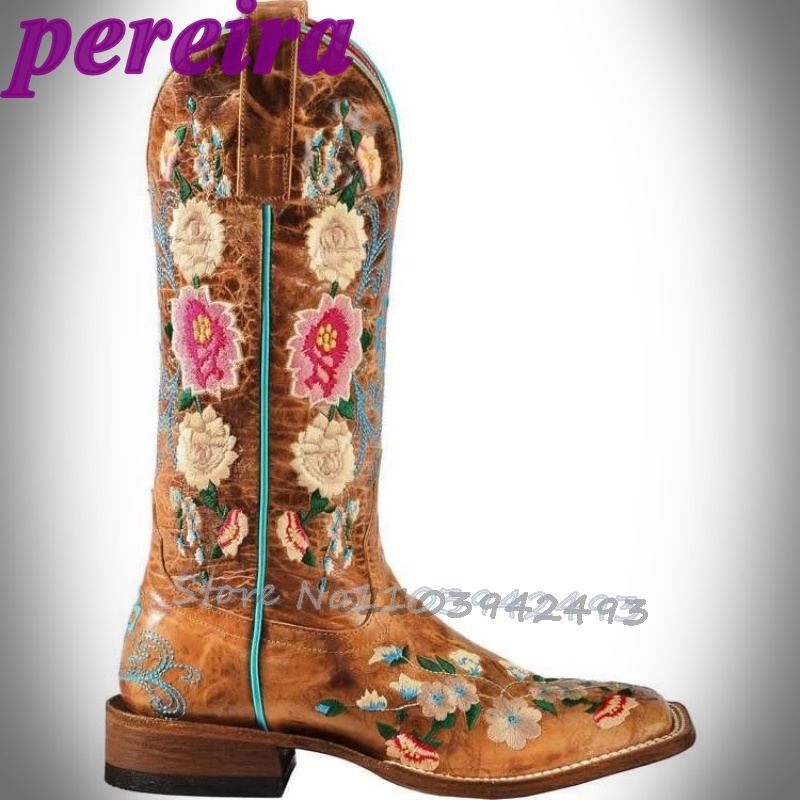 Embroidered Flower Boots Rose  - Embroidery Rose 评论和价格