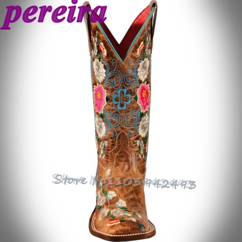 Embroidered Flower Boots Rose  - Embroidery Rose 评论和价格