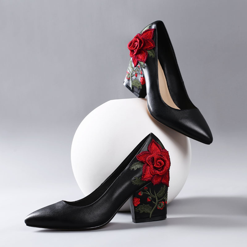 Fashion Yarn Embroidery Red Ro - Embroidery Rose 评论和价格