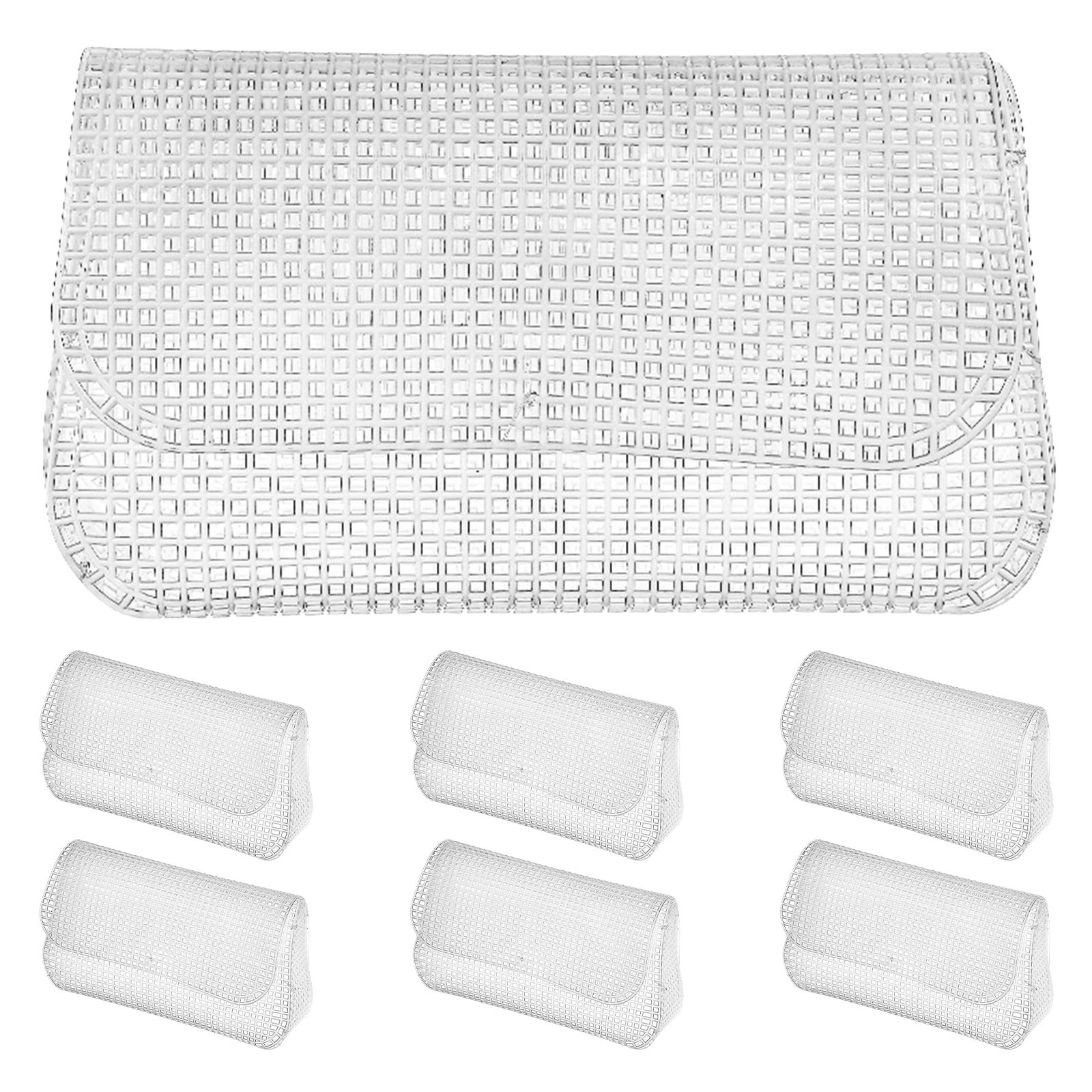 7Pcs Plastic Mesh Canvas Sheet - Embroidery Bag 评论和价格