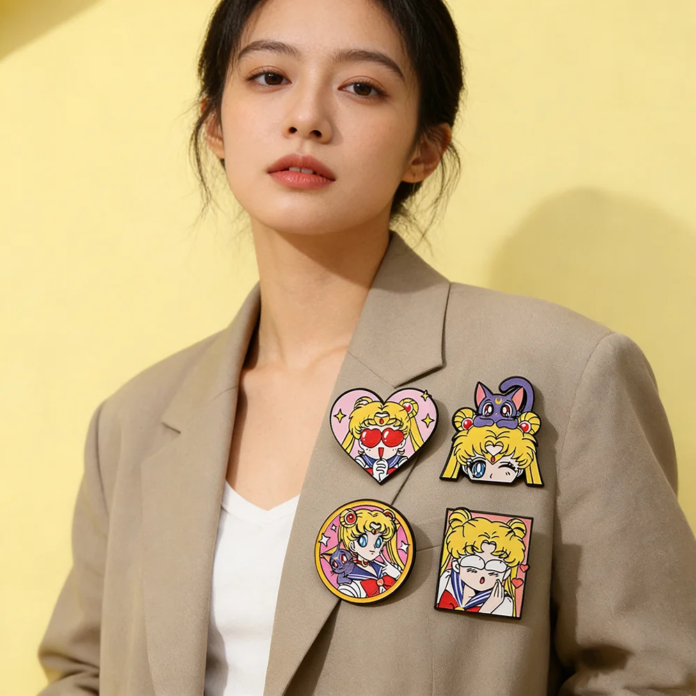 4 Pcs Sailor Moon Heart Shape  - Embroidery Reddit 评论和价格