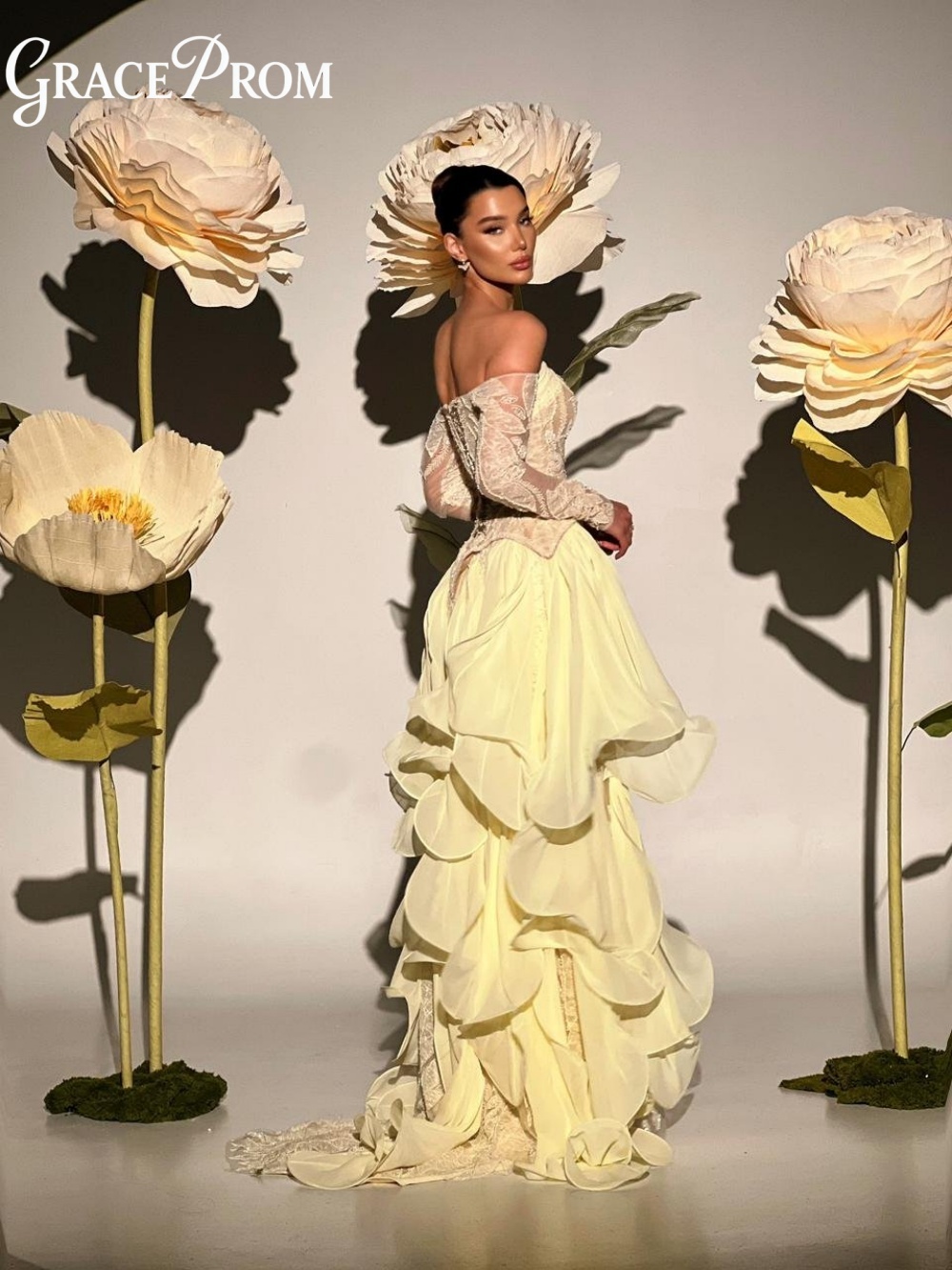 Exquisite Butter Yellow Prom D - Embroidery Yellow Dress 评论和价格