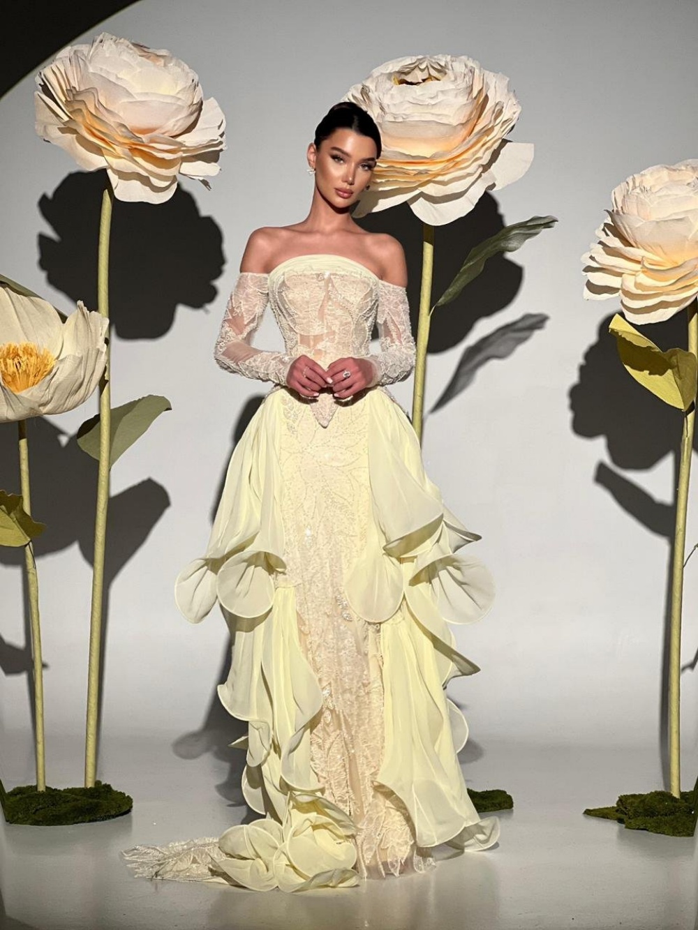 Exquisite Butter Yellow Prom D - Embroidery Yellow Dress 评论和价格