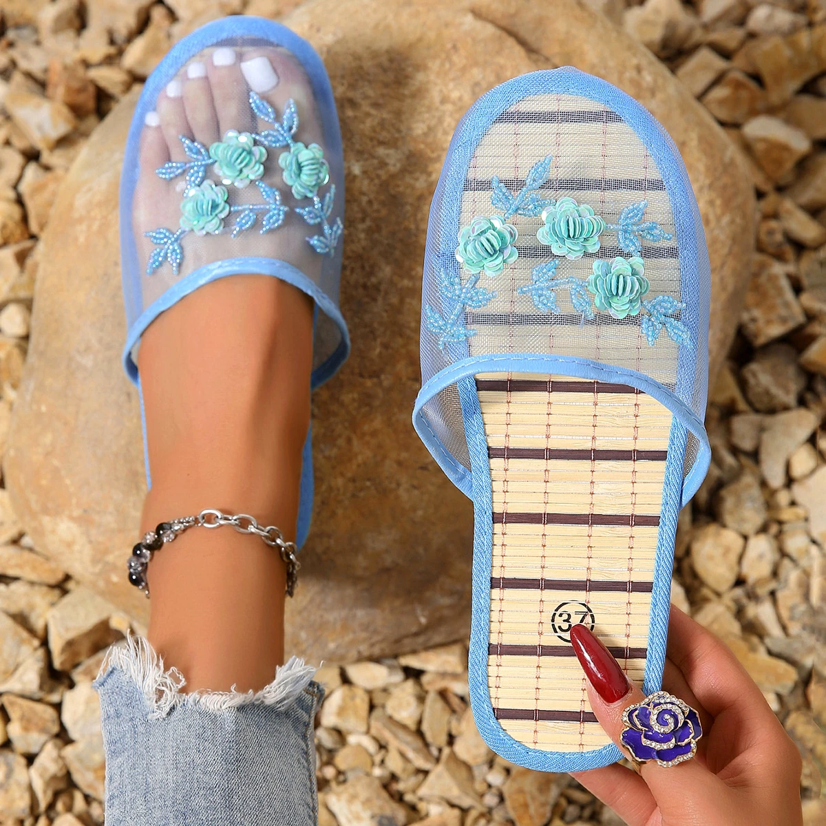 Ladies Mesh Closed Toe Slide S - Embroidery Garments 评论和价格