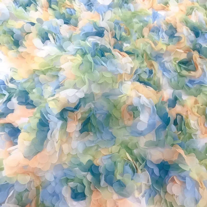 3d chiffon rose flower lace fa - Embroidery Rose 评论和价格